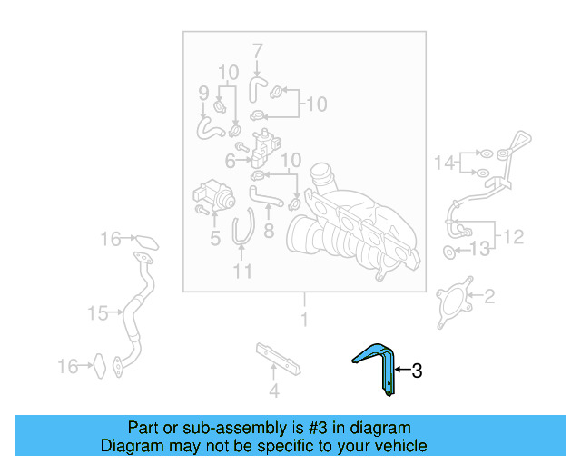 Turbocharger Bracket 06J-145-536-M