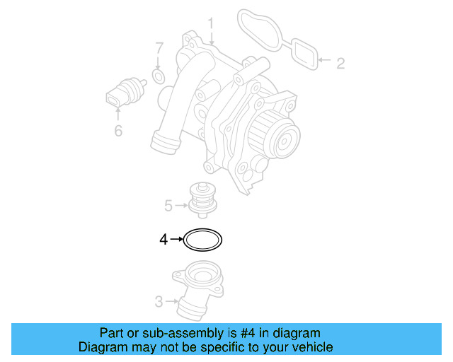 Engine Coolant Thermostat Gasket 06J-121-119-B - View 8