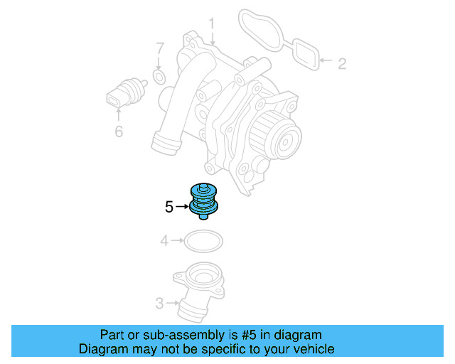 Engine Coolant Thermostat 06J-121-113-A - View 14