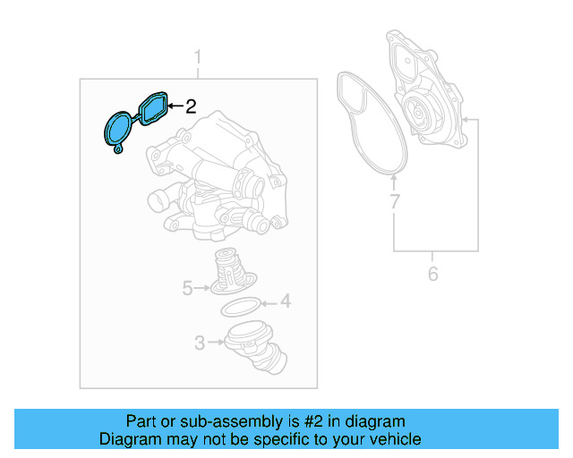 Engine Coolant Thermostat Gasket 06H-121-119-E