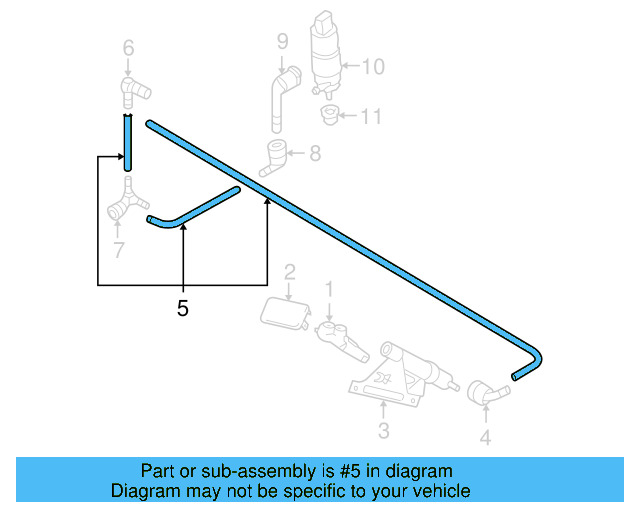 Washer Hose 1J0-955-964-F - View 40