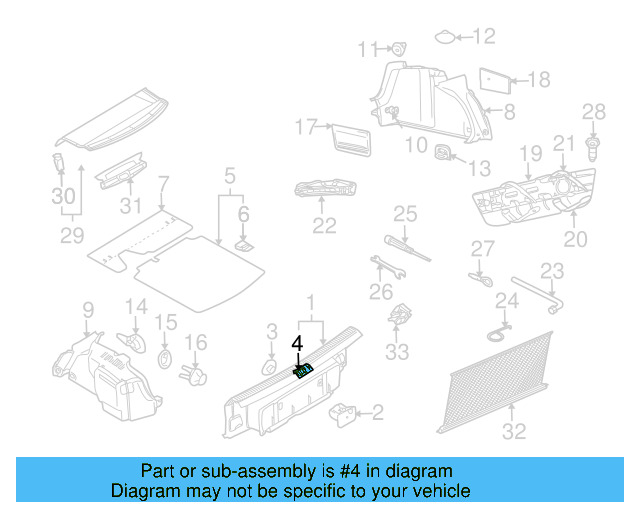 Rear Floor Pan Retainer 1T0-803-274 - View 14