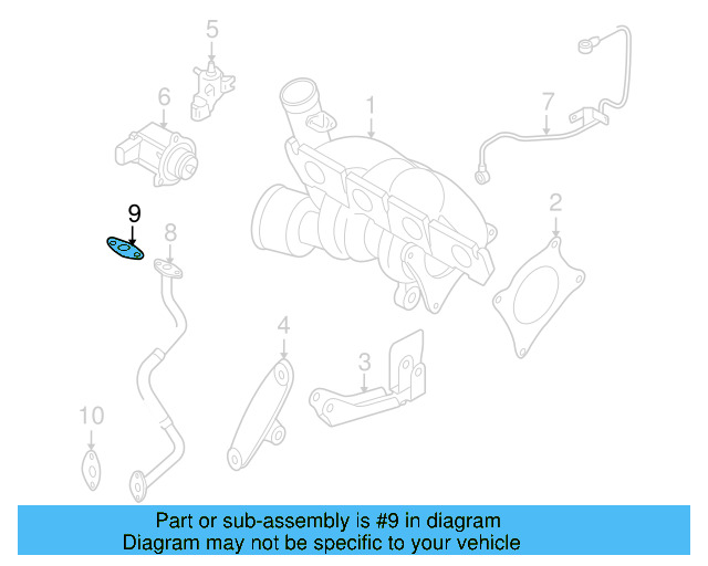 Turbocharger Oil Line Gasket 06F-145-757-L - View 8
