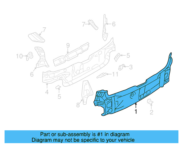 Rear Body Panel 1J9-813-309-D - View 3