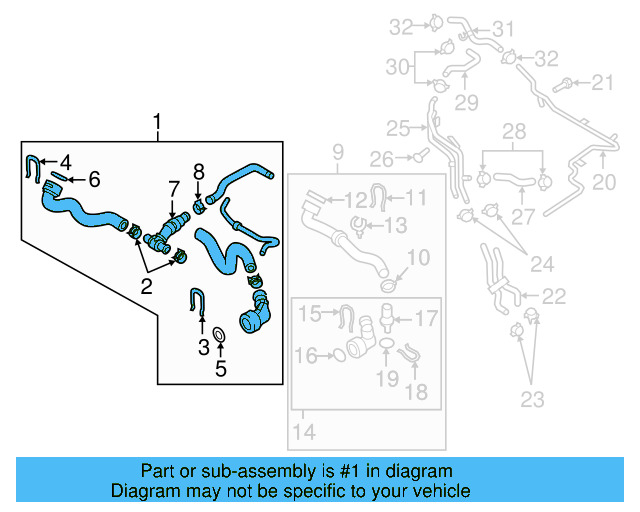 Upper Hose 1K0-122-101-KT - View 22