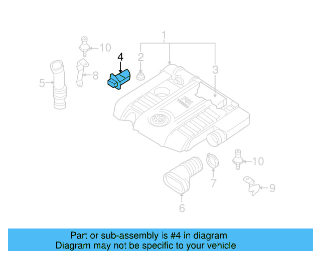 Mass Air Flow Sensor 06F-906-461-A - View 4
