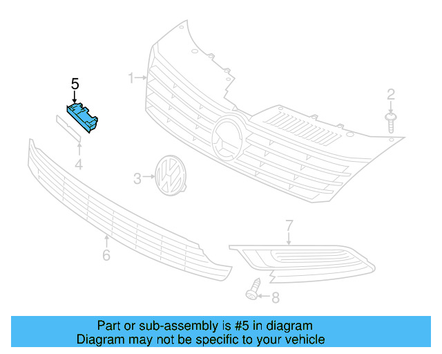 Emblem Adapter 3C8-853-347-A-RYP - View 3