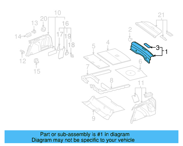 Rear Body Panel Trim Panel 1K9-863-459-A-82V - View 7
