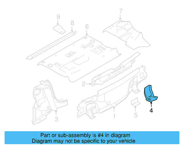 Rear Body Panel Bracket 1K5-813-743-C - View 8