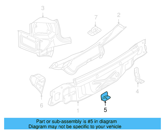 Rear Body Panel Bracket 1K5-813-743-B - View 11