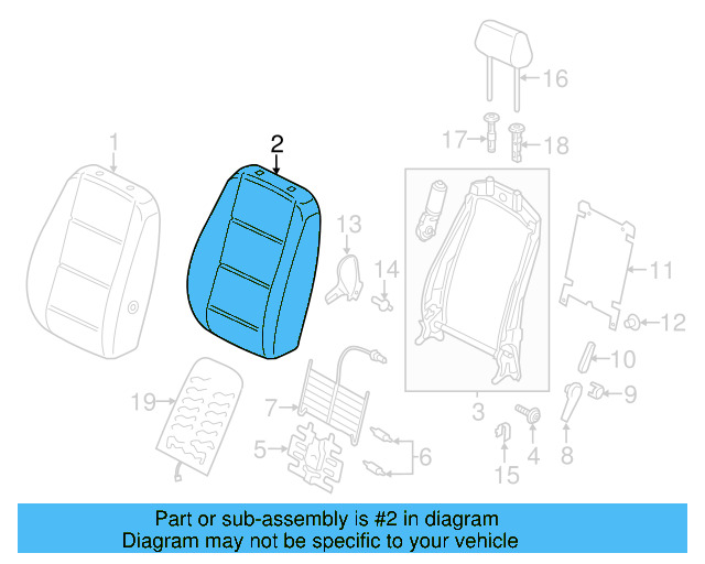 Seat Back Pad 561-881-775-B - View 12