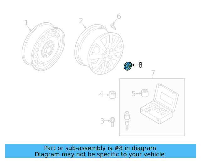 Wheel Center Cap 5G0-601-171-XQI - View 37
