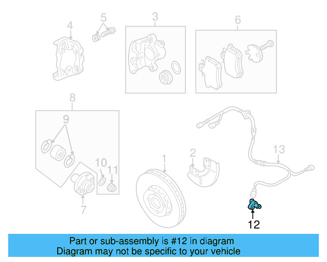 ABS Wheel Speed Sensor 1J0-927-804 - View 36