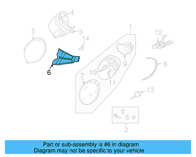 Headlamp Assembly Bracket 1C0-806-522-D - View 11
