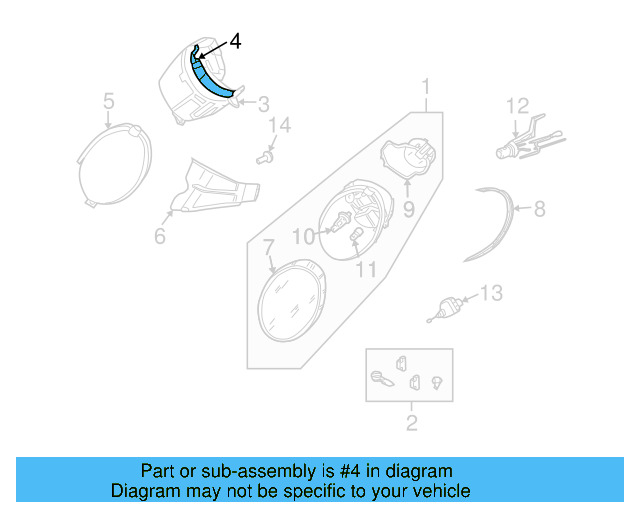 Headlamp Assembly Catch 1C0-806-630 - View 21