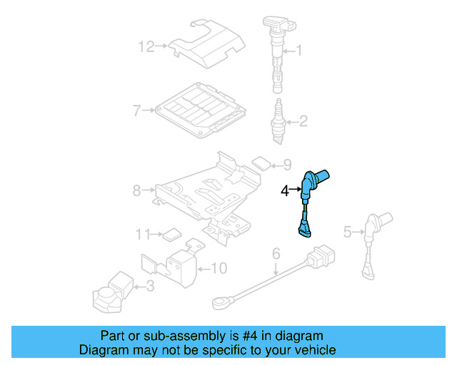 Camshaft Position Sensor 07K-907-601-A - View 36