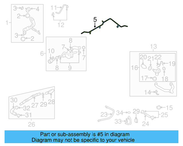 Water Inlet Pipe 07K-121-065-P - View 55