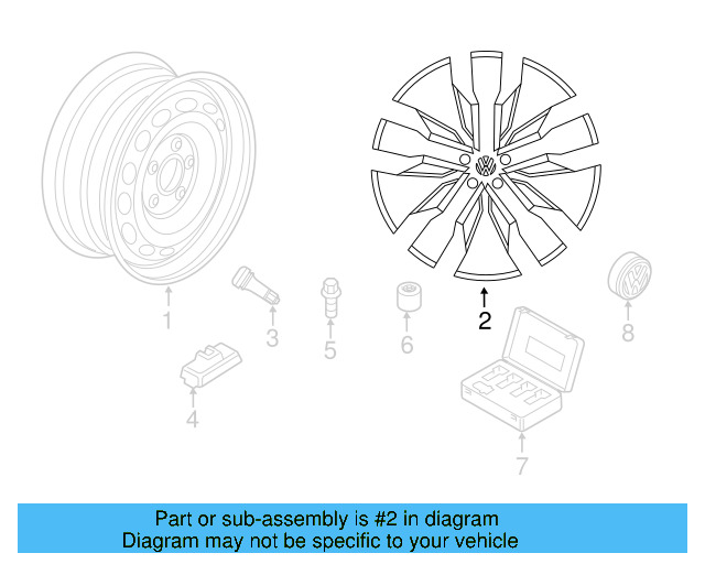 Wheel, Spare 5N0-601-027-F-03C - View 26