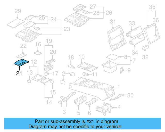 Console Tray 7L6-857-130-A-9B9