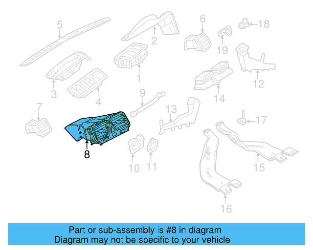 Dash Vent 1Q0-819-728-L-UTF - View 8