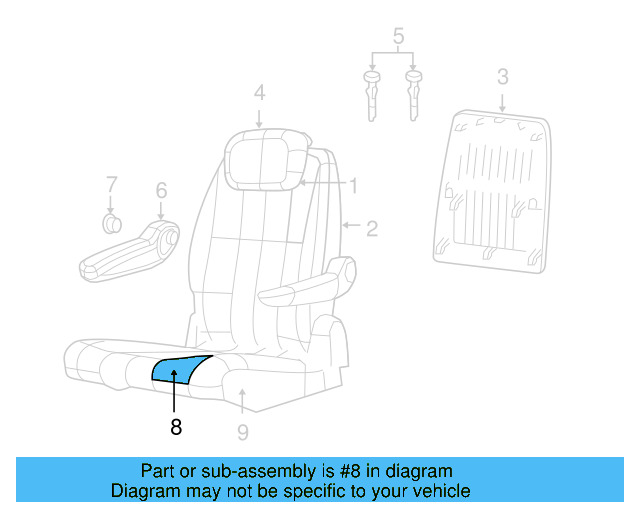 Cushion Cover 7B0-883-405-G-DE5 - View 5