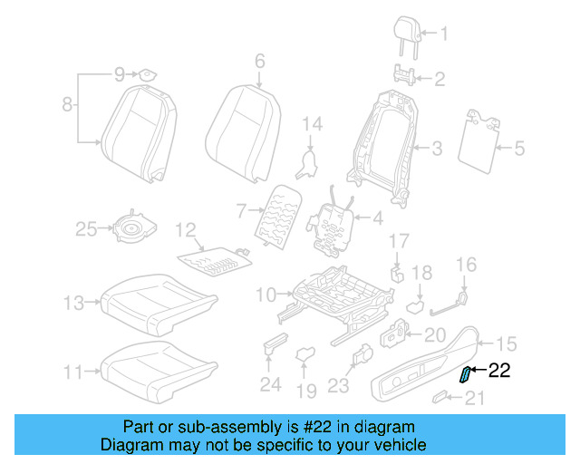 Knob 7P6-959-817-A-QWA - View 17