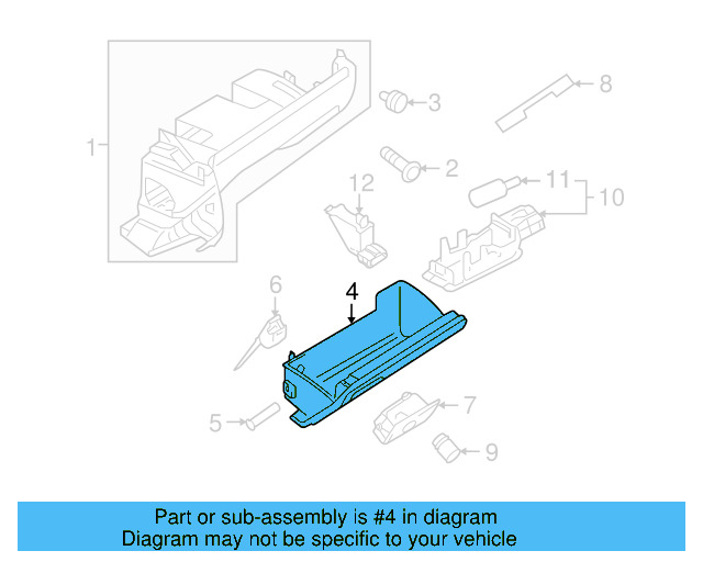 Glove Box Door 1K1-857-101-M-82V - View 2