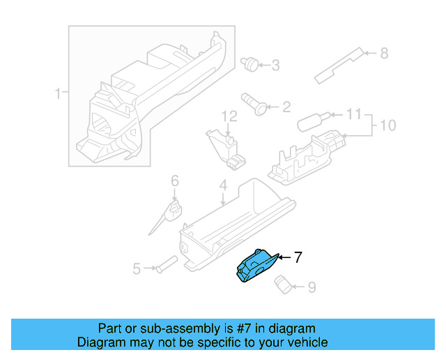 Glove Box Handle 1K1-857-147-E-81U - View 9