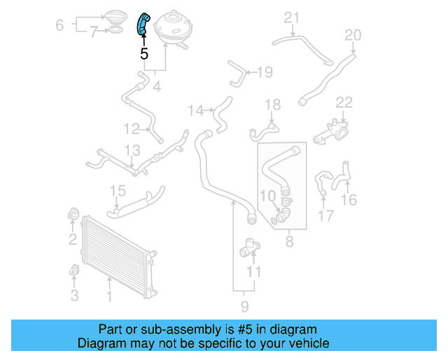 Reservoir Cover 1C0-121-422 - View 7