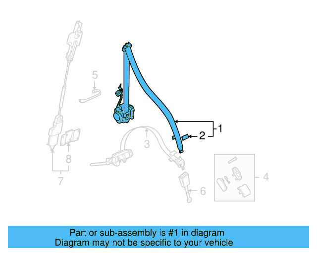Shoulder Belt 3D1-858-663-C-HCP