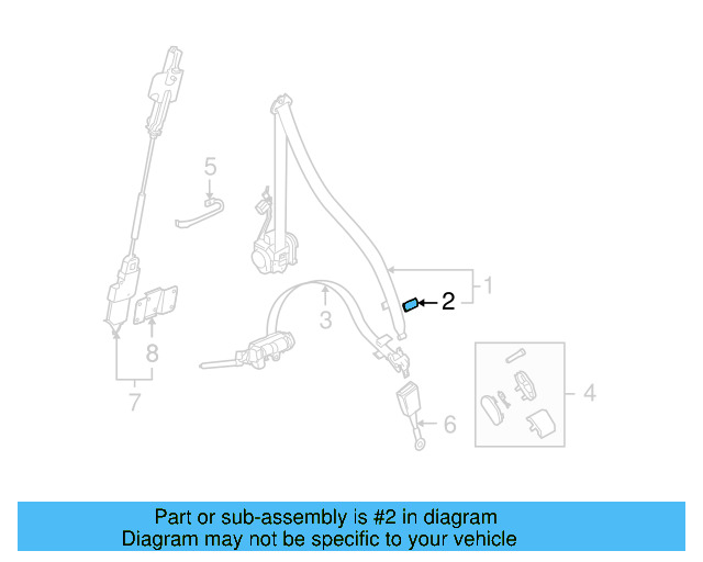 Shoulder Belt Cover 3D0-858-751-B41