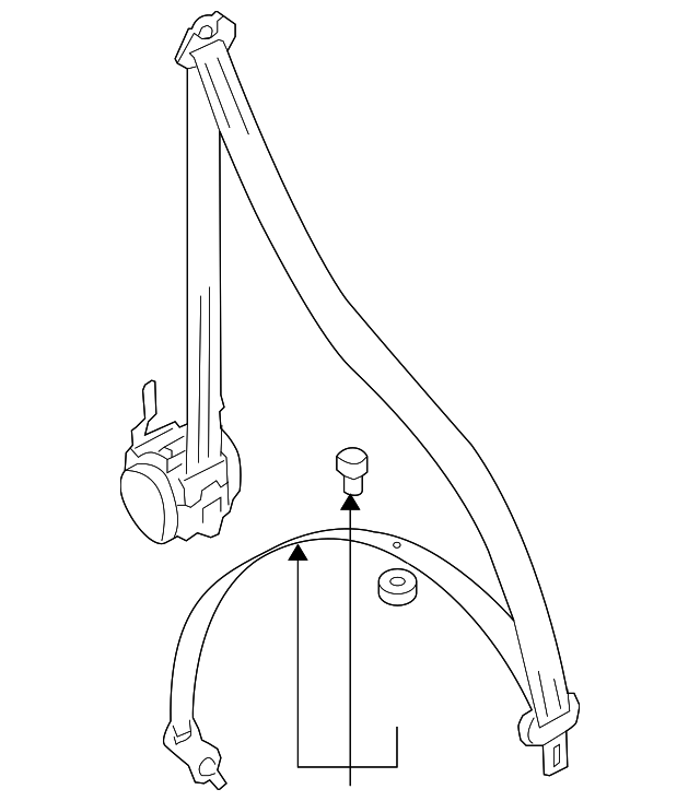 Seat Belt Assembly 3D1-857-706-AA-HCP
