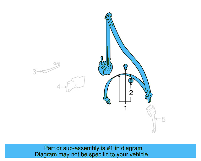 Seat Belt Assembly 3D1-857-705-AA-MEE