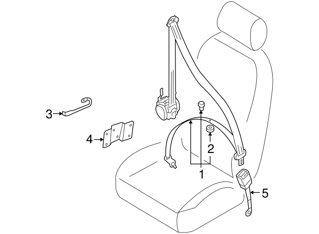 Buckle End 3D0-857-756-J-PNE