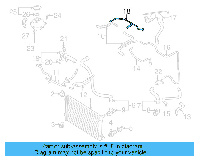 Water Pipe 06A-121-065-AK - View 24