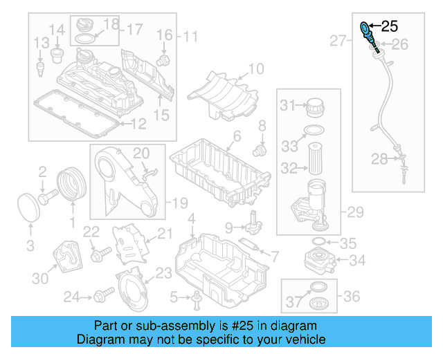 Engine Oil Dipstick 03L-115-611-AA - View 17