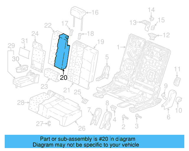 Seat Back Cover Clamp N-015-261-2 - View 18