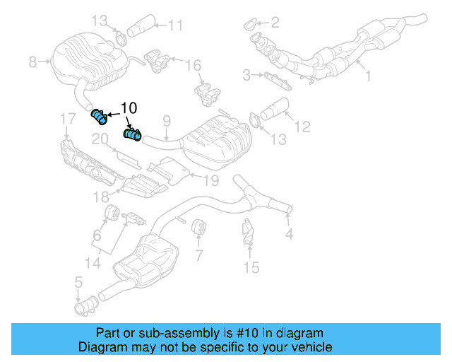 Muffler & Pipe Clamp 1K0-253-141-J - View 31
