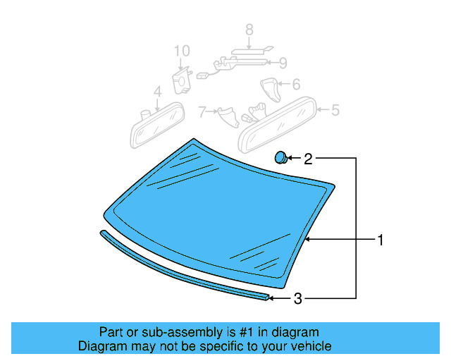 Windshield 1K5-845-011-BB - View 9