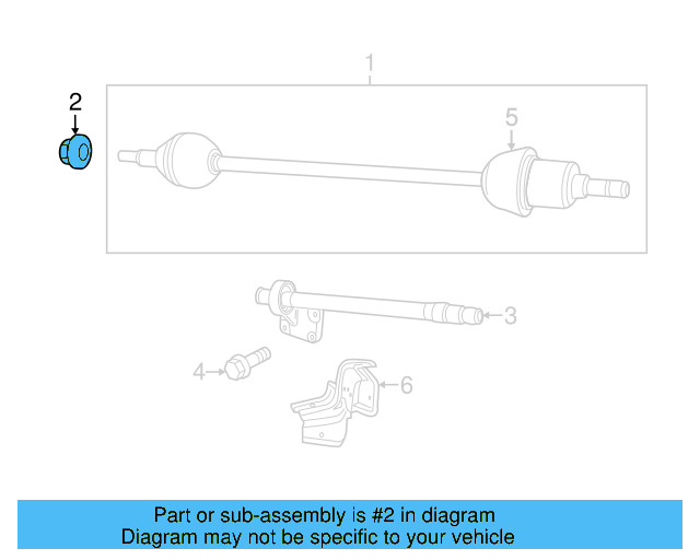Axle Assembly Lock Nut WHT-004-378 - View 3