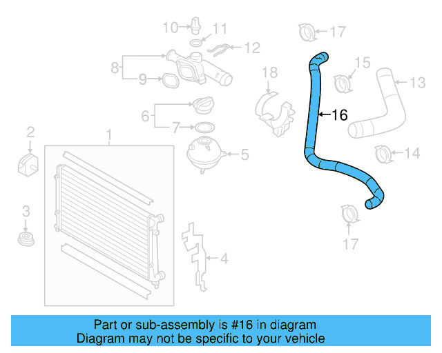 Lower Hose 5C0-122-051 - View 7