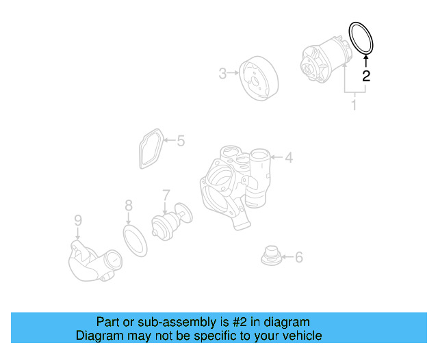 Water Pump Assembly Gasket N-904-363-01 - View 13