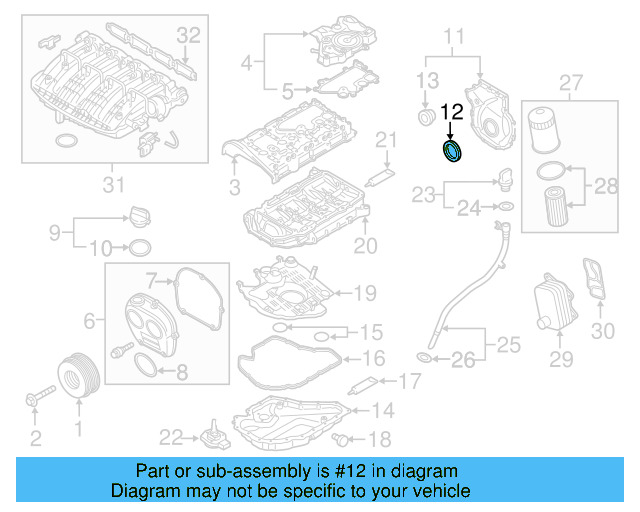 Front Cover Seal 06L-103-583-C - View 36