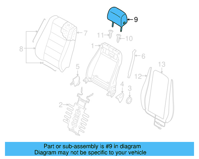 Headrest 7L6-881-901-AM-3G2 - View 5