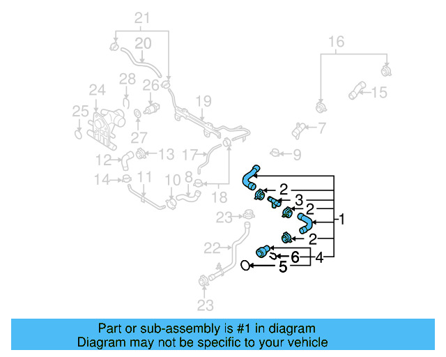 Upper Hose 1K0-122-101-DK - View 13