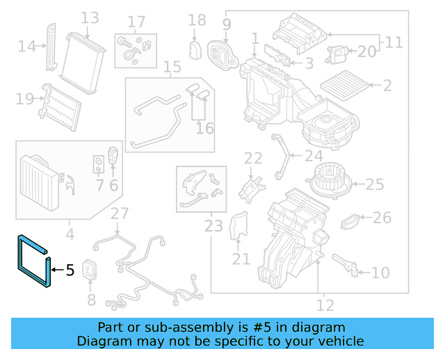Evaporator Assembly Gasket 5Q0-820-061-B - View 30