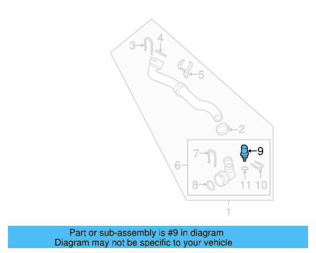 Engine Coolant Temperature Sensor 06A-919-501-A - View 13
