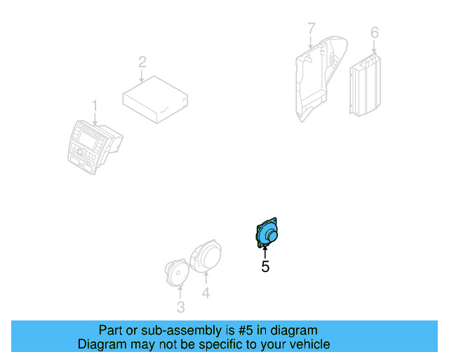 Rear Dr Speaker 3D0-035-454-L