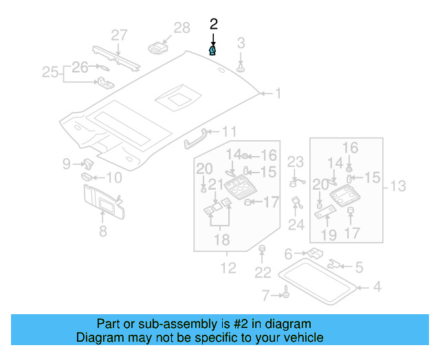 Rear Trim Panel Retainer 7M3-827-649 - View 17