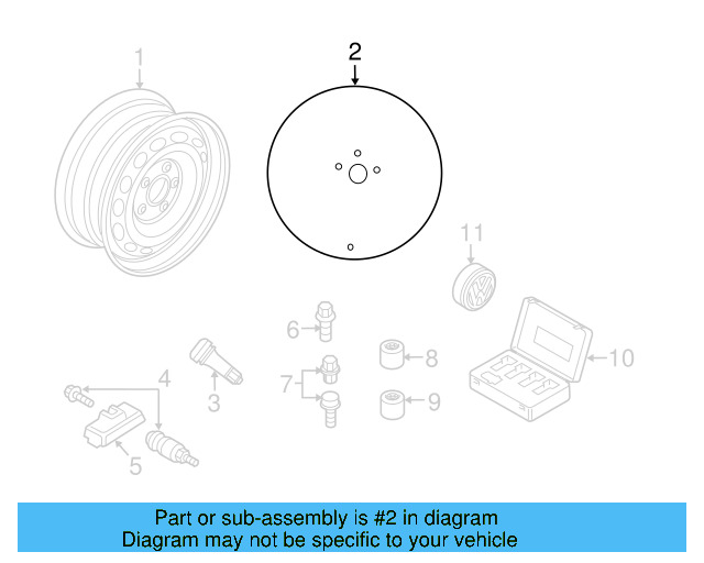 Wheel, Steel 7N0-601-027-E-03C - View 14